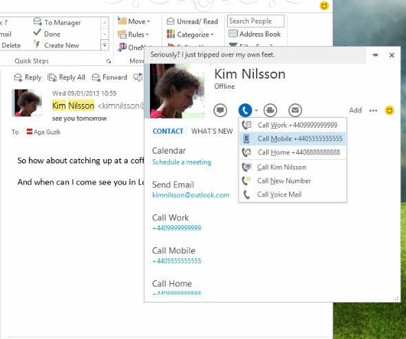 Skype integração Outlook 2