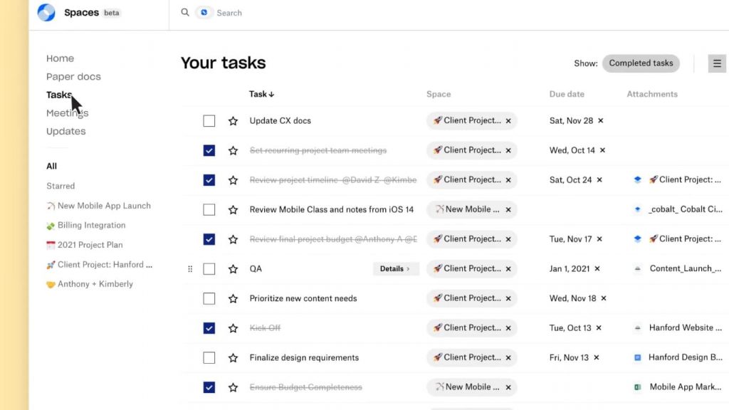 Dropbox apresenta Spaces 2.0 solucao de trabalho independente para colaboracao1 Dropbox apresenta Spaces 2.0, solução de espaço de trabalho independente para colaboração