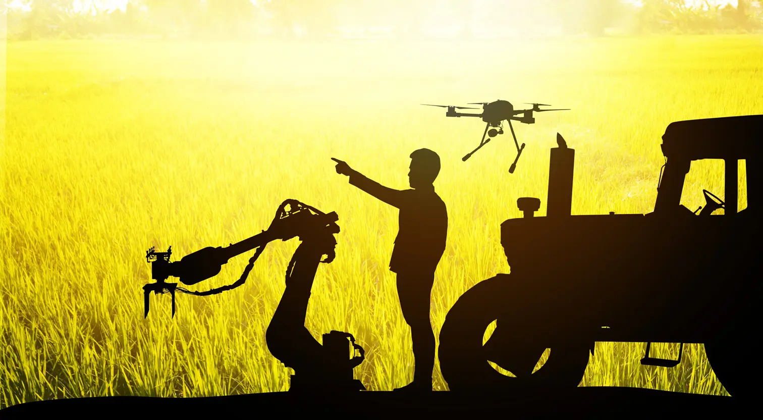 agricultura, agronegócio, smart farming, trator, robô, drone