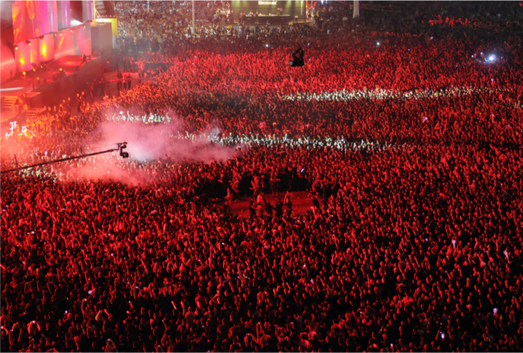 multidão, show, rock in rio