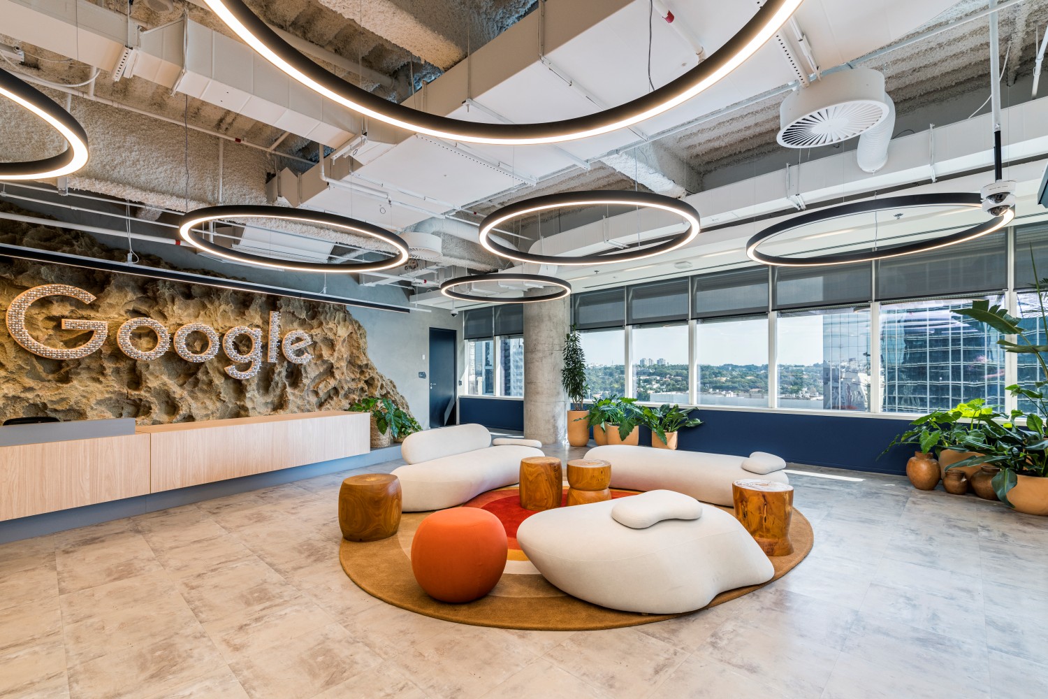 google cloud, recepção, google, escritório novo