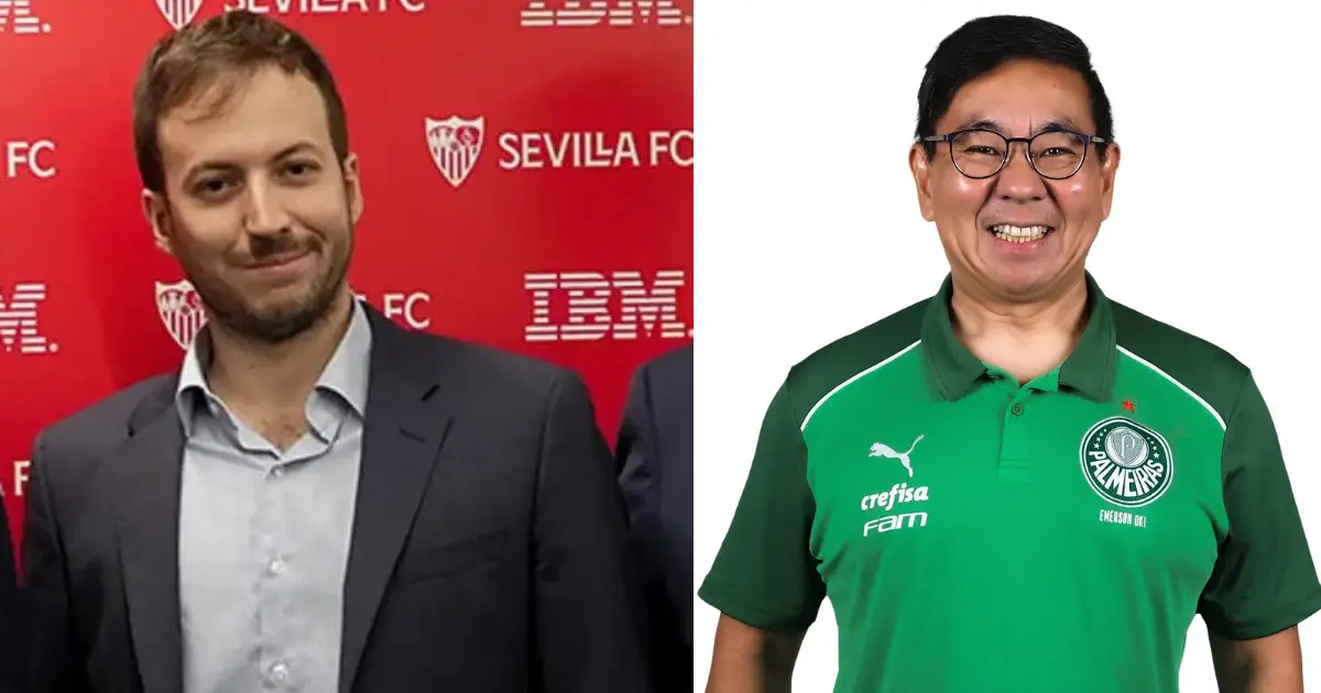 Arturo Guerrero, executivo da IBM e Emerson Oki, executivo do Palmeiras.