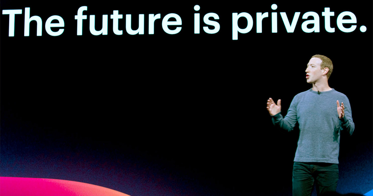 Em conferência da Meta 2019, seu CEO, Mark Zuckerberg, anunciava que “o futuro é privado” - Foto: Anthony Quintano/Creative Commons