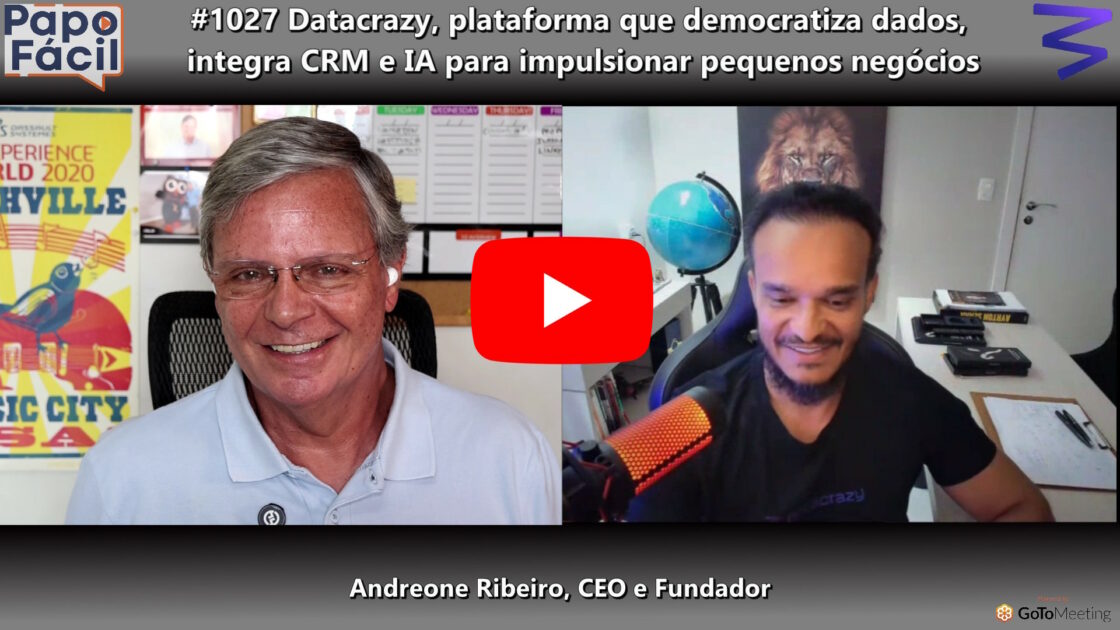 PapoFácil: Datacrazy, plataforma democratiza dados, integra CRM e IA para impulsionar pequenos negócios 1 PAPOFACIL1027 YOU PapoFácil: Datacrazy, plataforma democratiza dados, integra CRM e IA para impulsionar pequenos negócios
